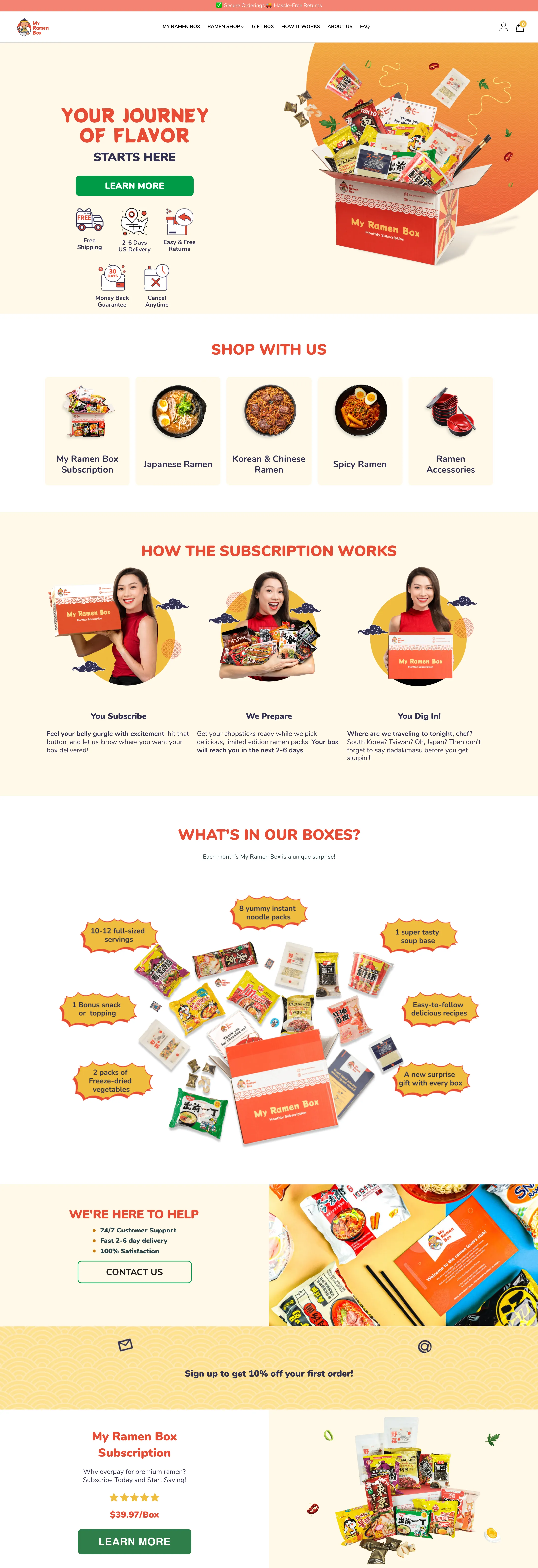 myramenbox.com on desktop, archived December 2024
