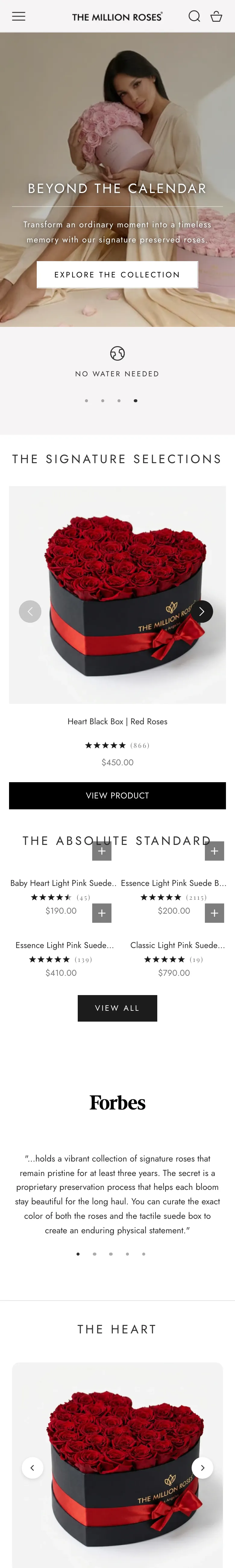 themillionroses.com on a phone